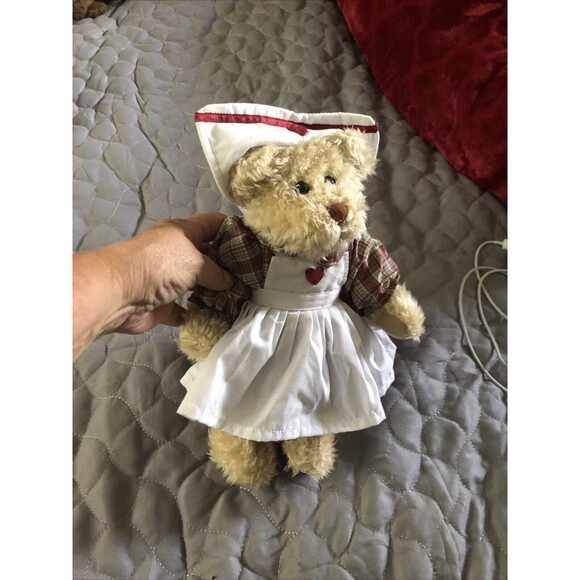 Terry's Village Nurse Bear Plush Stuffed Brown Bear Toy Animal - Picture 1 of 5